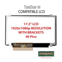   17.3" Laptop LCD Screen 1920x1080p 40 Pins with Brackets [TSTPC17.3-03]